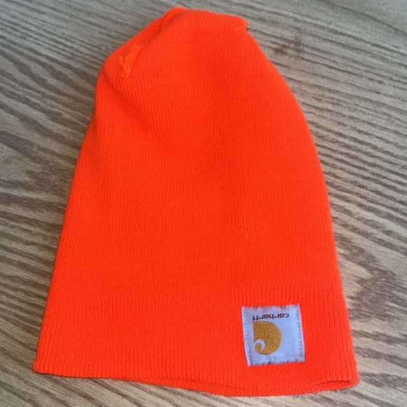 Carhartt beanie hat knit cap Bright Orange - Picture 5 of 6